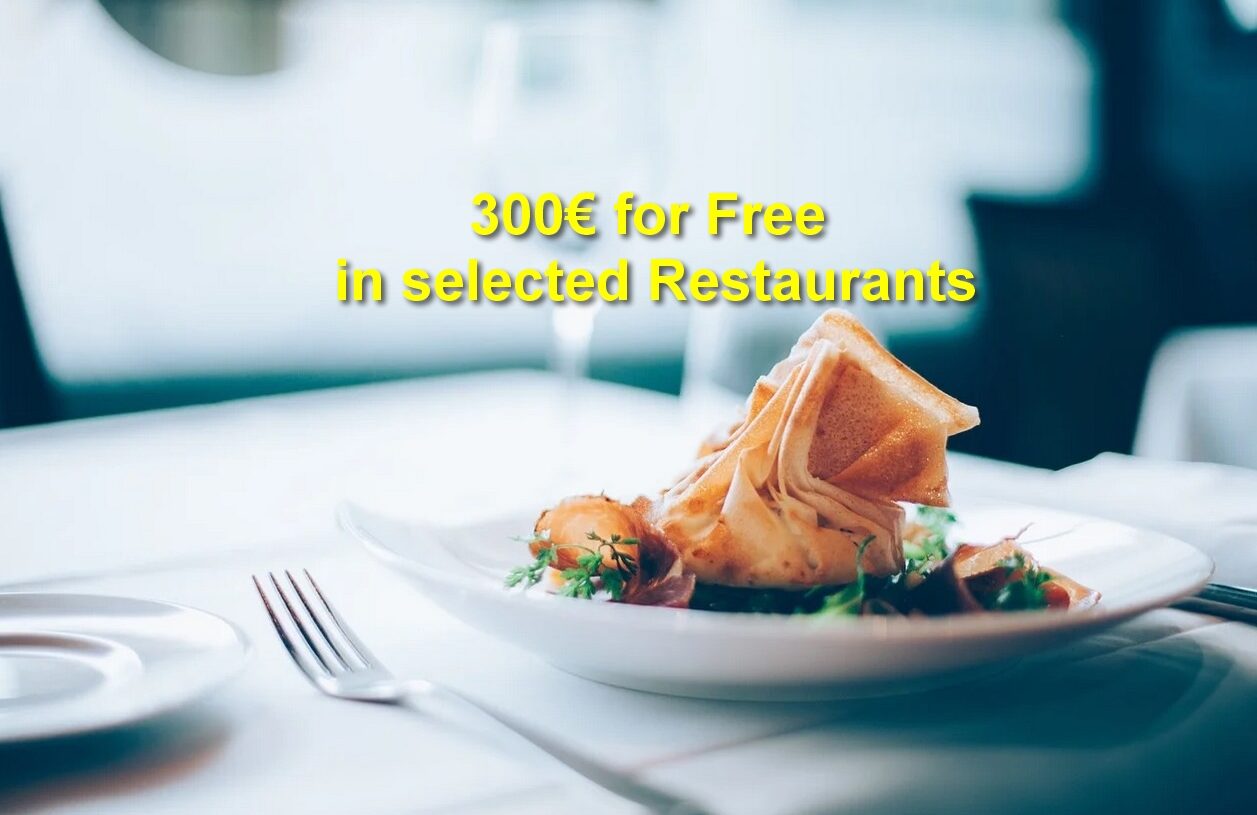 American Express: 300€ For Free in Selected Restaurants