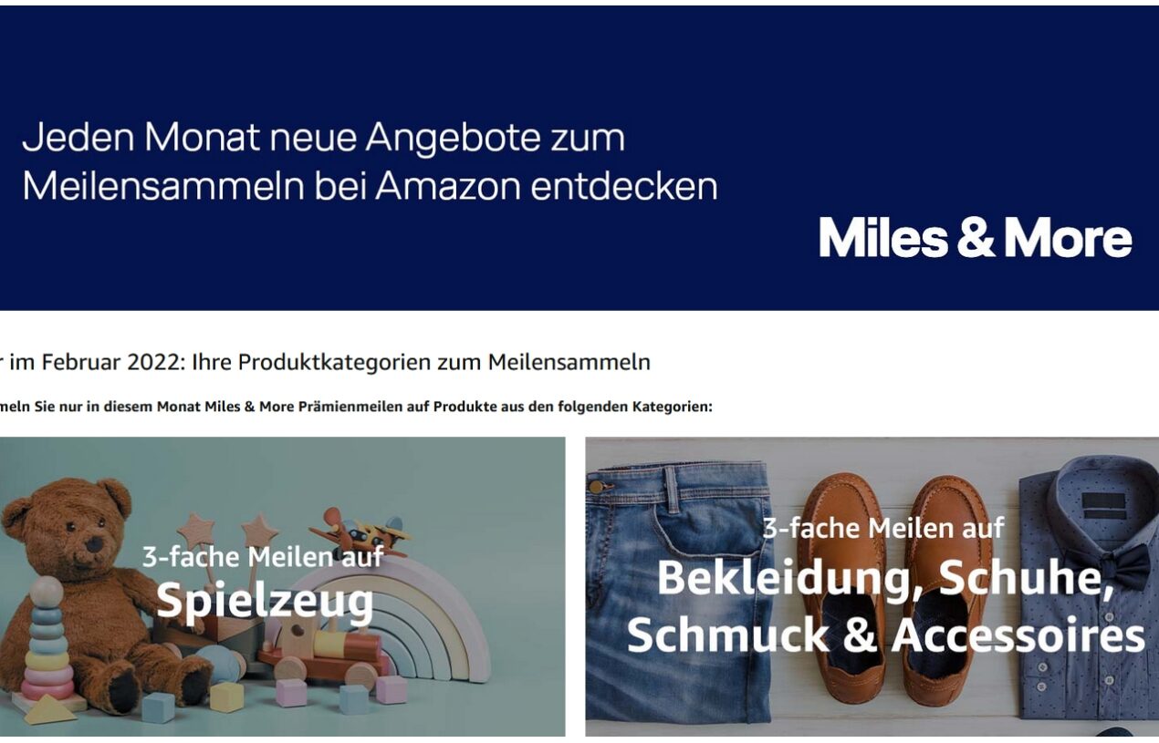Miles-and-More: Earn miles with Amazon.de